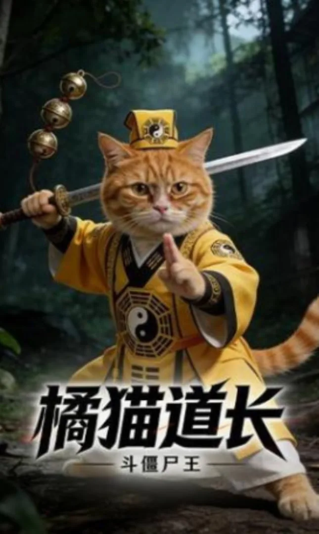 橘猫道长斗僵尸王海报